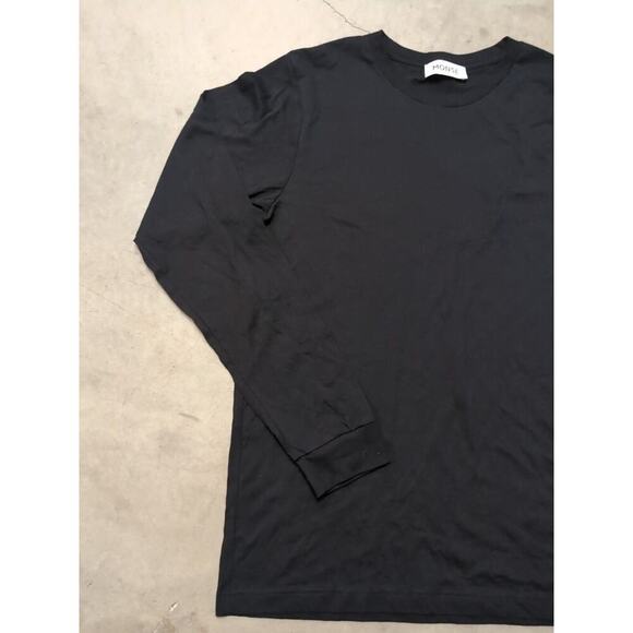 Monse Long Sleeve Shirt Men's L Cotton Spell Out Black - Picture 2 of 7
